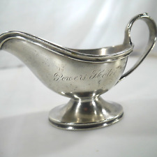 Powers Hotel Gravy Boat Rochester NY Vintage Reed & Barton 1302 5oz Silverplate picture