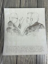 VTG 1969 Jan 9 SIRHANS Prosecutors In Huddle Press Release Photo Drawing  picture