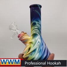 4.7inch Silicone Smoking Hookah Water Pipe Bong Bubbler Shisha Bongs Glass Bowl picture