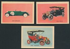 (3) 1959 PARKHURST OLD TIME CARS CARDS: #6 LINCOLN, #58 1910 F-W-D, #64 TOURIST picture