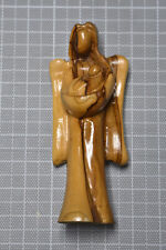 Authentic Olive Wood Angel with Baby Jesus Hand-carved Angel, made in Bethlehem picture