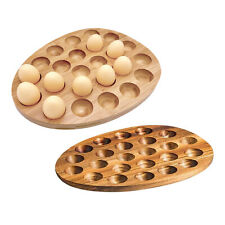 24 Holes Reversible Wood Deviled Egg Platter Deviled Egg Tray picture