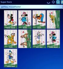 Topps Disney Collect NATIONAL GOLF DAY SUPER RARE MOUSEFRACTOR 9 CARD SET picture