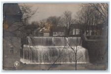 1907 View Of Falls Dam Waterfall Remsen New York NY RPPC Photo Antique Postcard picture
