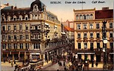 Germany, Berlin~Unter den Linden.~Cafe' Bauer.~Postcard~Street View~Unposted picture