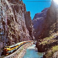 Postcard CO Royal Gorge Canyon Scenic Railway Hanging Bridge Sanborn Souvenir Co picture