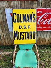 Vintage Original Large Porcelain Sign Colmans Mustard Very Rare Restaurant Food  picture