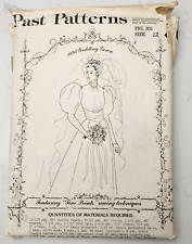 Past Patterns 1893 Wedding Dress Gown Sewing Pattern Vintage Fig 301 Size 12 New picture