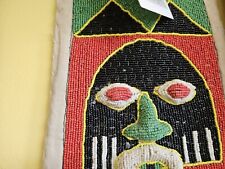 2 Antique African Yoruba Seed Bead Wall Hanging Art picture