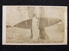 Milwaukee Wisconsin WI Native American Indian Canoe Civil War Antique CDV Photo picture
