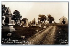 Chapel Driveway Prairie Repose Cemetery Amboy Illinois IL RPPC Photo Postcard picture
