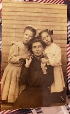 RPPC of Sweet Little Girls With Their Grandmother. Saying Goodbye. picture