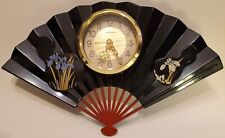 Vintage Yamanaka Japan Fan Wall Clock - MCM (hour hand falls unless leaned back) picture