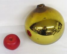 19th C. Golden Orange Glass Kugel or Christmas Ball picture