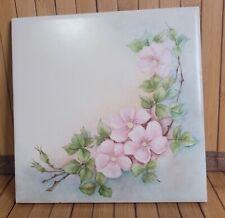 Vintage Rare Floral Tile American Encaustic AE 7 Handpainted & Stunning USA  picture