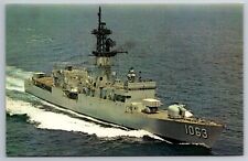 U.S.S. Reasoner DE 1063 Navy Knox Class Frigate Ship Photo Postcard picture
