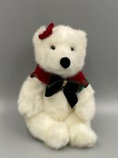 Vintage Commonwealth White Christmas Polar Bear Plush Stuffed Animal 9” picture