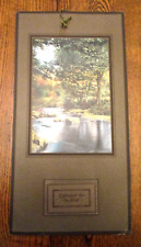 ANTIQUE original 1925 calendar-complete pad-New England wooded stream picture
