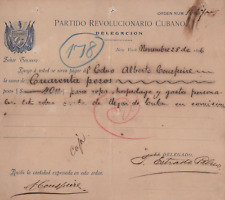 TOMÁS ESTRADA PALMA Cuban PRESIDENT Signed Spam Am War Document AUTOGRAPHED 1897 picture