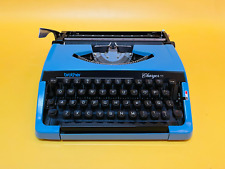 Typewriter BROTHER Charger 11 Vintage Blue Typewriter Working Typewriter Retro picture