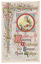 Postcard  A Merry Christmas and Sincere Good Wishes John Winsch1910 picture