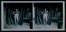 m19 Monsieur X small stereoview photo stereo card French nude original old c1925 picture
