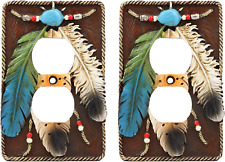 Ebros Southwestern Tribal Native American Indian 3 Feathers Turquoise Stone and  picture