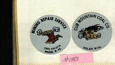 NICE SET OF 2 HOLDEN, WV, MINING REPAIR SERVICECOAL MINING STICKER # 1783 picture