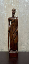 African Ebony Man Hand Carved Figure Figurine Statue Kenia Origin picture