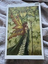Limited edition, signed fantasy The Green Woman print by artist Amy Brown picture