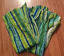 Pair Of Vintage Sears Boho Draperies Green/Blue/Yellow picture