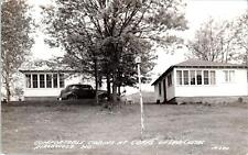 RPPC BIRCHWOOD, WI ~ Lake Chetac CAPP'S CABINS c1940s Washburn County Postcard picture