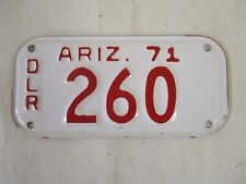 1971 Arizona DEALER MOTORCYCLE  License Plate Tag picture