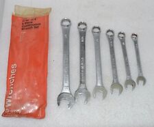 Set Of 6 Vintage J C Penny Combination Wrenches W/ case Made In USA picture