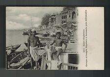 Mint India BW RPPC Real Picture Postcard Benares Temple picture