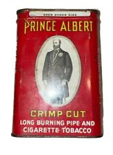 Prince Albert Tin Red Crimp Cut Long Burning Pipe & Cigarette Tobacco Empty  picture