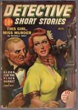 Detective Short Stories Oct 1943 Red-Headed Woman Assaulted at Gunpoint on Cvr picture