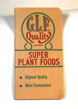 Vintage 1952 G.L.F. Super Plant Foods Memo Book 5.75