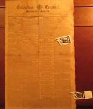 ANTIQUE NEWSPAPER WASHINGTON/ADAMS Nominations 1802 Columbia Centinel picture
