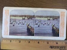 Antique Stereoscope Slide Harbor Dry Dock Valparaiso Chile #191 1905 Stereoview picture