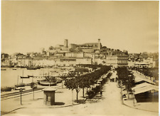 France, Cannes, The Old Town Vintage Albumen Print, France Albumin Print   picture