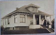 RPPC Early 1900's Unposted Real Photo Couple On Stoop Of Home picture