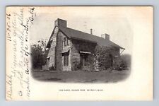 Detroit MI-Michigan, Log Cabin, Palmer Park, Antique, Vintage c1906 Postcard picture