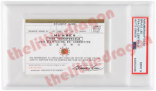 Rare Gold Stripe Jeet Kune Do Membership Card Signed by Bruce Lee PSA/DNA Mint 9 picture
