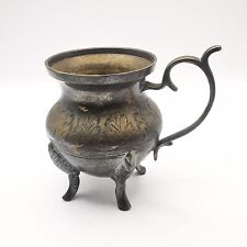 USSR 60s Vintage Graceful Jug with handle,Handmade,Bronze Silverplating 232g picture