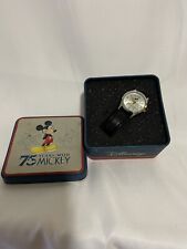 MICKEY MOUSE WATCH 75th Anniversary Disney 75 Years with Mickey in Collector Tin picture