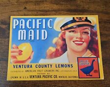 Vintage Postcard Montalvo California Pacific Maid Ventura County Fruit Growers picture