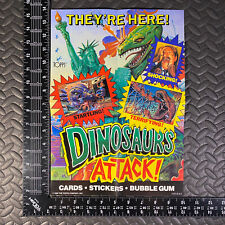 DINOSAURS ATTACK TOPPS 1988 WINDOW POSTER AD PROMO BOX TOPPER THEY'RE HERE mars picture