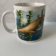 Vintage Otagiri Protected Sea Life Coffee Mug Japan Seal Sea Turtle 10oz picture
