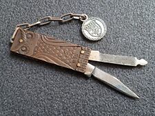 Rarity Beautiful Knife-keychain of the USSR Owl Copper overlays picture